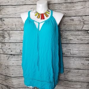 Lane Bryant Blue Tunic Size 24.Pit to pit approx:  27 inches Right shoulder t